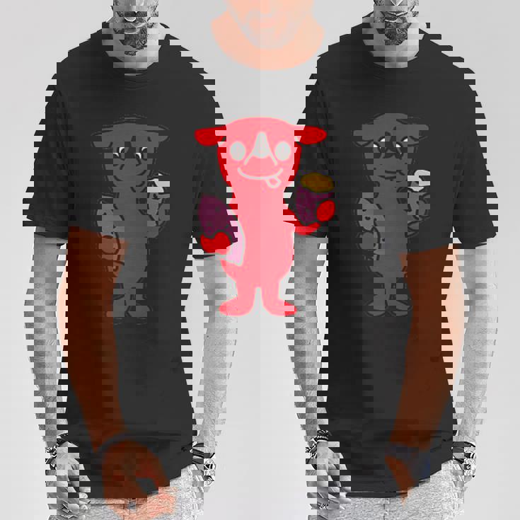 千葉県ご当地キャラとさつまいも Tシャツ 面白い贈り物