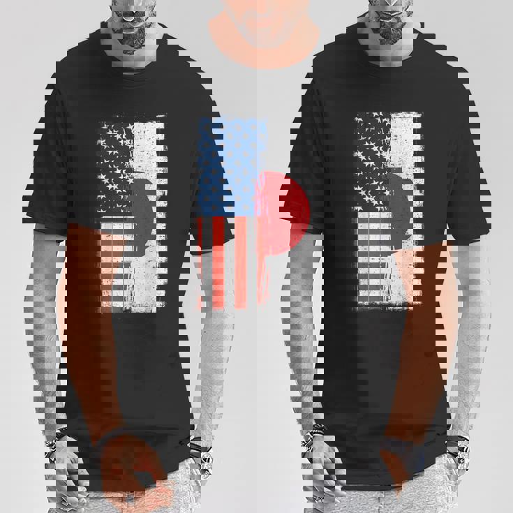 半日半 アメリカ国旗 日米ルーツ Tシャツ 面白い贈り物