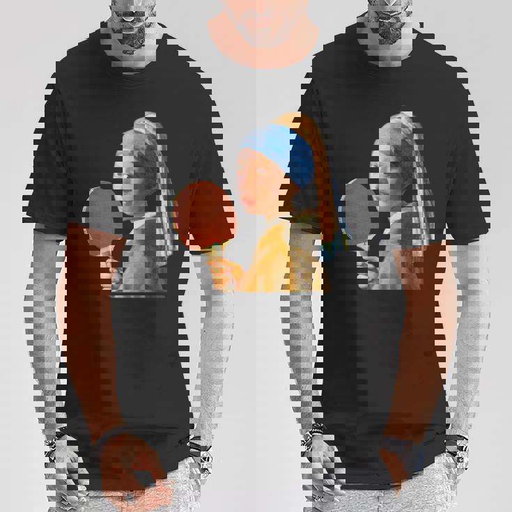 卓球 面白いtシャツ ボール ピンポン おもしろ 服 ネタ メンズ 卓球部 おもしろグッズ 大人 子供 長袖tシャツ Tシャツ 面白い贈り物