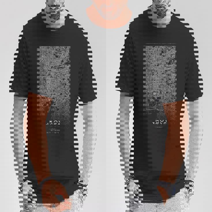 名古屋ジャパン おもしろ街のコーディネイト スカイライン 街地図 Tシャツ 面白い贈り物