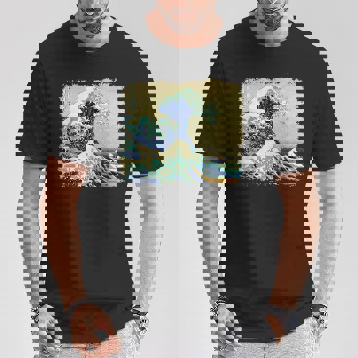 大波 北斎 名画 レトロ Tシャツ 面白い贈り物