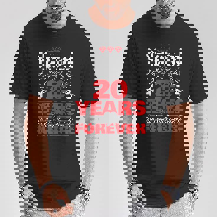 夫、妻へのギフト 結婚20年前 結婚記念日 Tシャツ 面白い贈り物