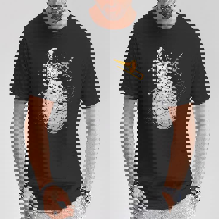 宇宙飛行士 演奏 トロンボーン 楽器 プレーヤー トロンボニス Tシャツ 面白い贈り物