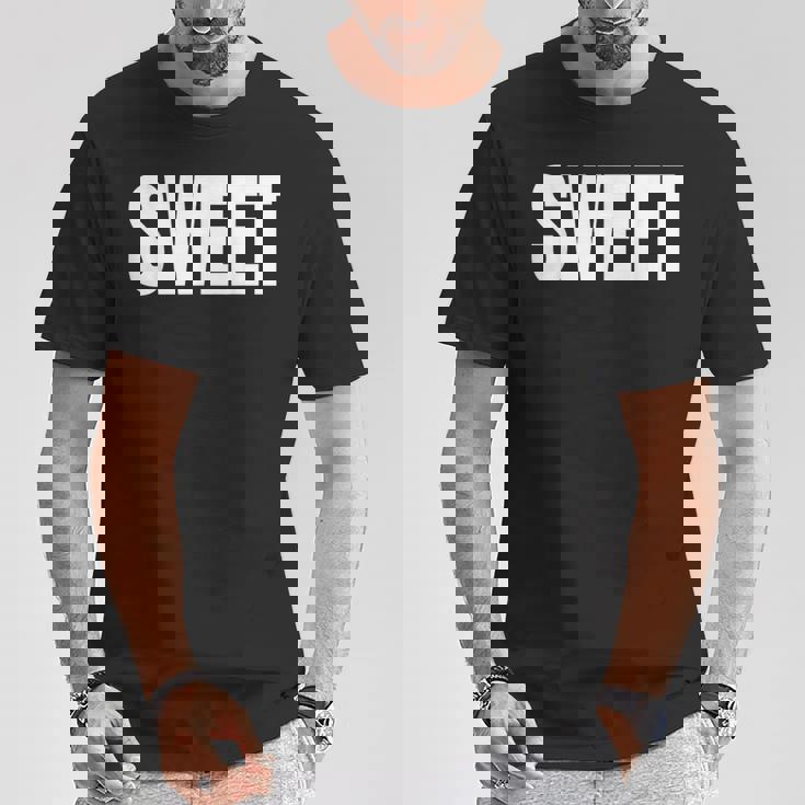 巨大な文字に甘いという言葉を込めて Tシャツ 面白い贈り物