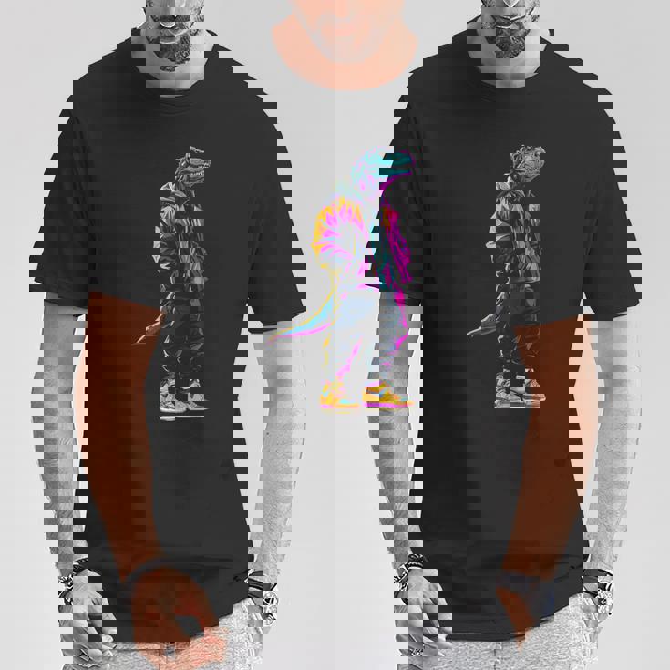 恐竜 漫画 かわいい かわいい かっこいい モチーフ 男性 女性 T-Rex Tシャツ 面白い贈り物