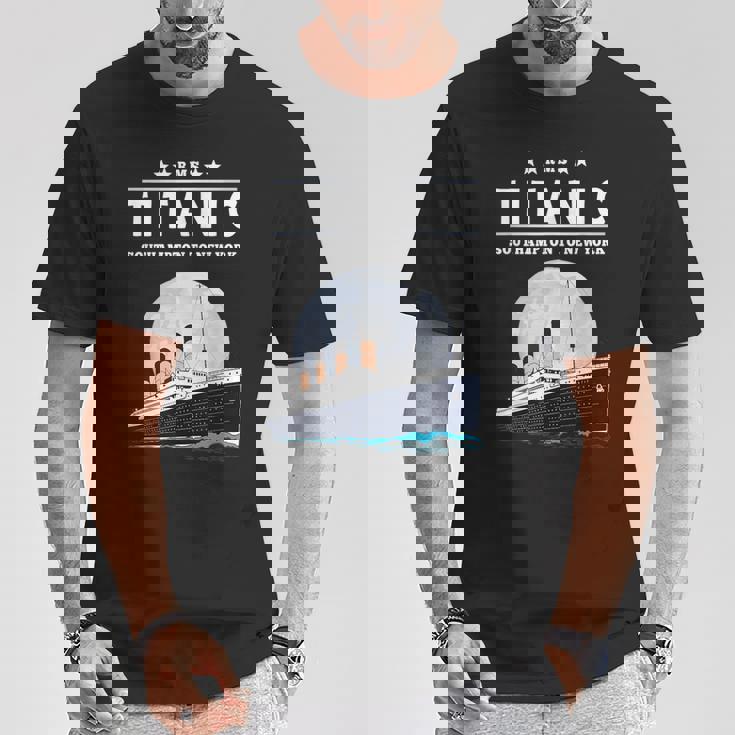 息子のための1912年のヴィンテージタイタニック航海船クルーズギフト Tシャツ 面白い贈り物
