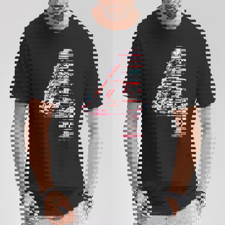 救急車 テーマ 4歳の誕生日 キッズ 男の子 4歳 Tシャツ 面白い贈り物