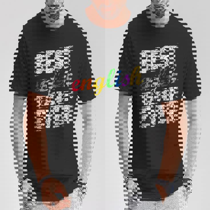 最高の英語教師 文法 クラス 男性 女性 教員 英語教師 Tシャツ 面白い贈り物