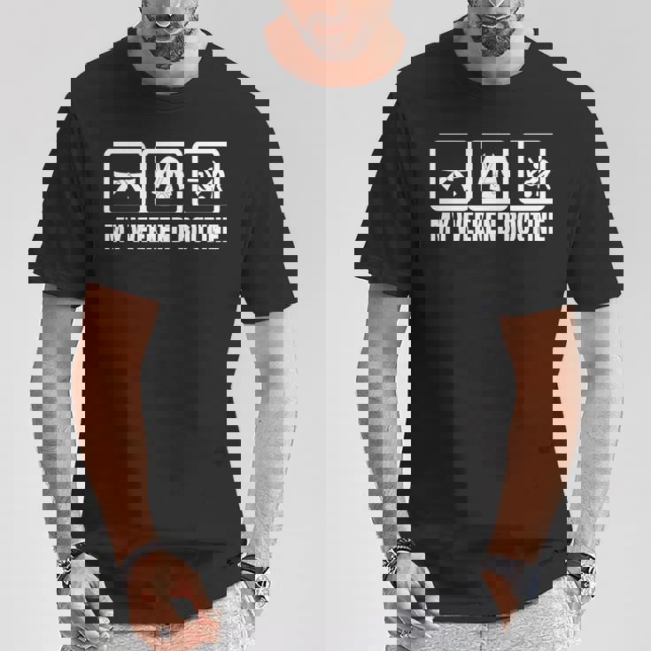 柔道整復師の週末スケジュール 柔道愛好家 長袖tシャツ Tシャツ 面白い贈り物