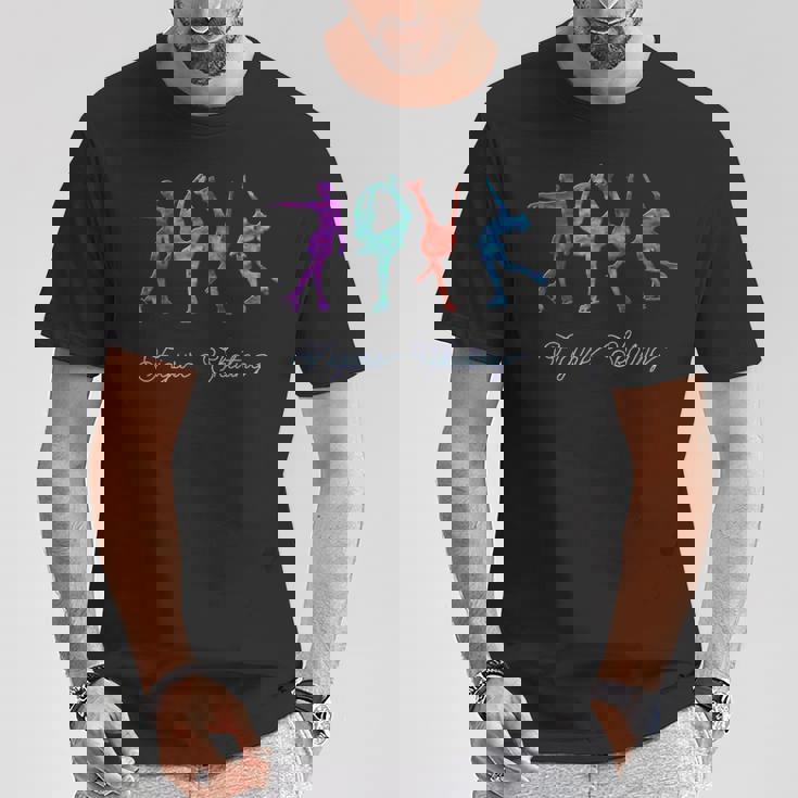 水彩 フィギュアスケート スパイラル レイバック ビールマン Tシャツ 面白い贈り物