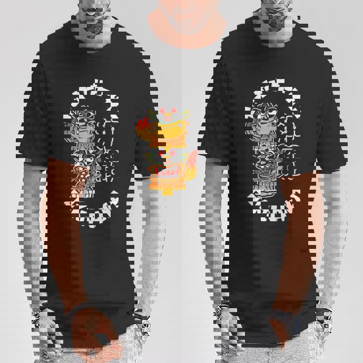 沖縄ジャパン シーサーガーディアンライオンズ 日本漢字お土産 Tシャツ 面白い贈り物