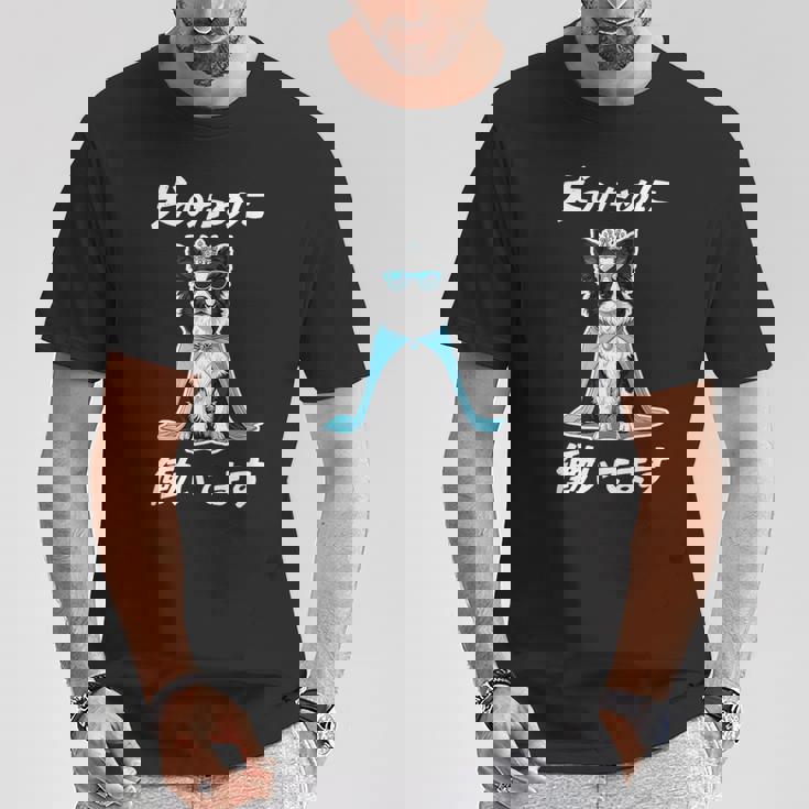 犬のために働いてます ボーダーコリー 犬 おもしろ 面白い ネタ 笑える かわいい Tシャツ 面白い贈り物