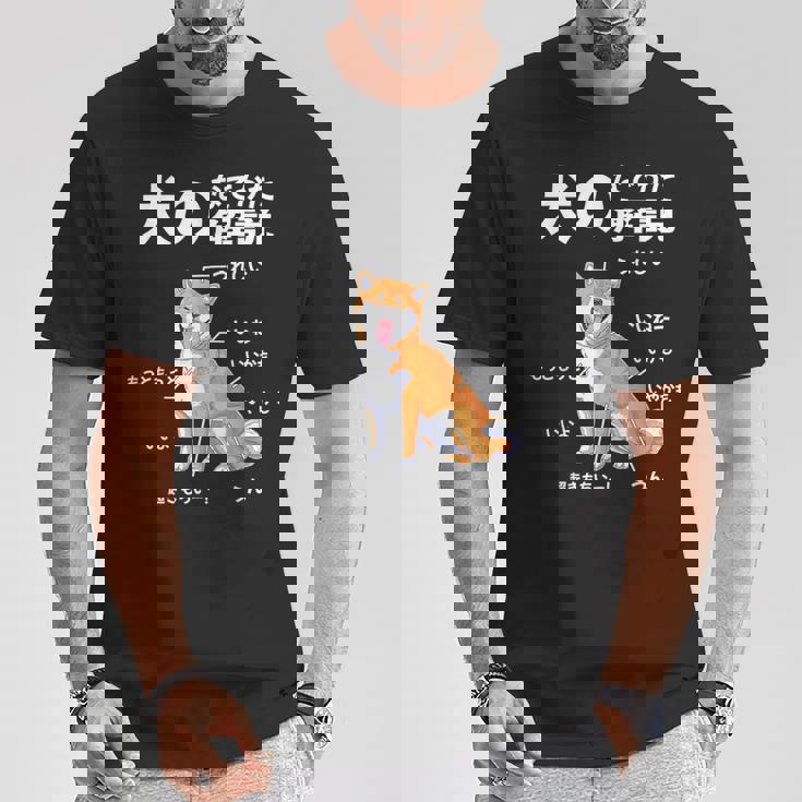 犬のなでかた解説 犬好き アイデア ギフト サプライズ わんこ 半袖 ペット プリント 犬の日 おもしろ Tシャツ 面白い贈り物