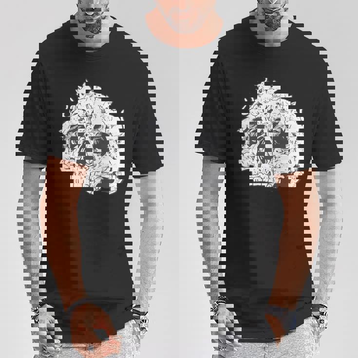 猫 ガイコツ メンズ おもしろ かわいい ネコ 面白いtシャツ 動物 メンズ レディース にゃんこ ネタ 服 長袖tシャツ Tシャツ 面白い贈り物