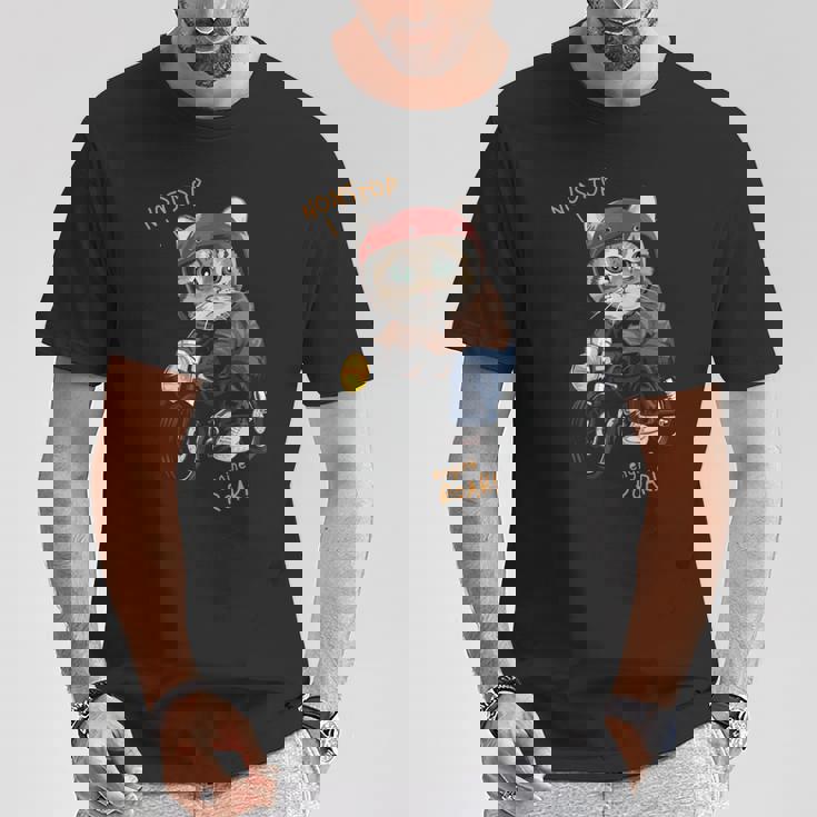 猫 バイク オートバイ おもしろ ねこ ライダース バイカー 面白い ネコ 長袖tシャツ Tシャツ 面白い贈り物