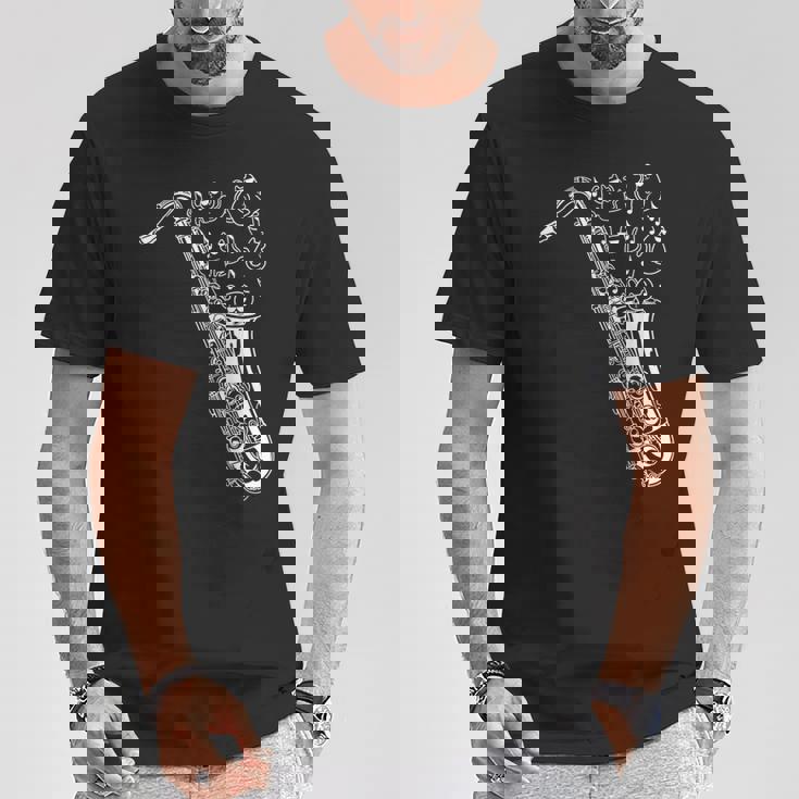 猫とサックス サクソフォン奏者 猫の飼い主 サックス Tシャツ 面白い贈り物