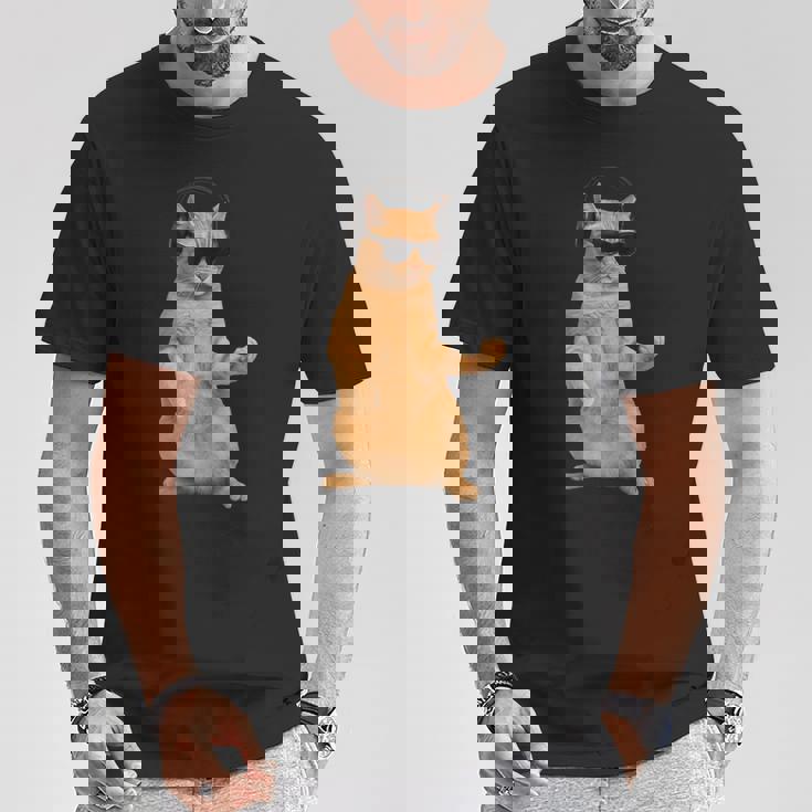 猫エアギター Tシャツ 面白い贈り物