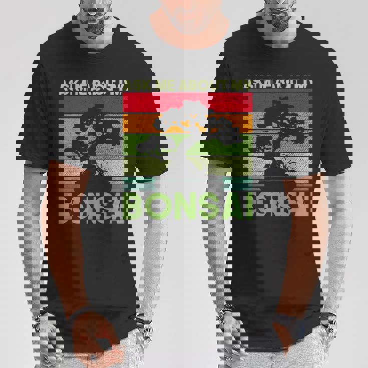 盆栽の木 私の盆栽について質問してください 面白い盆栽 Tシャツ 面白い贈り物