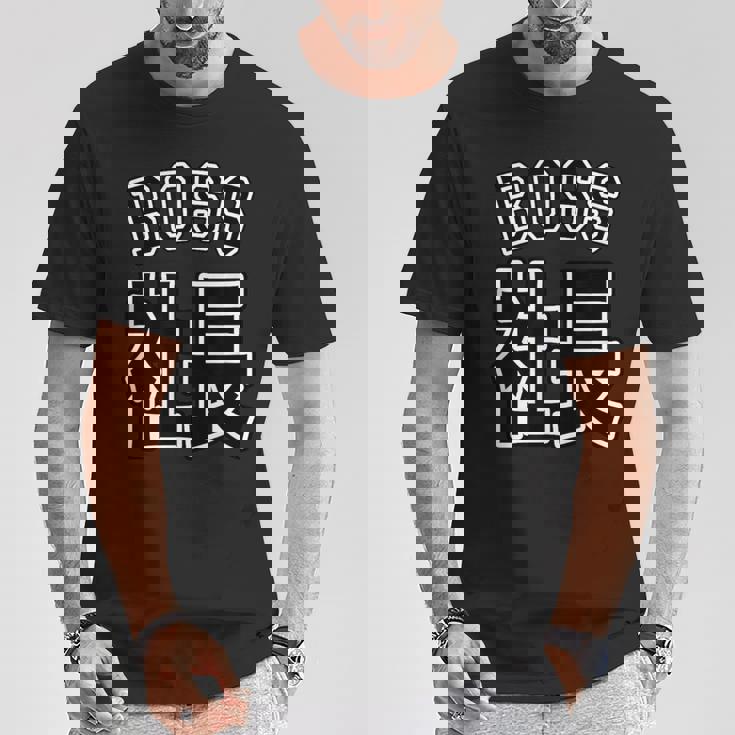 社長 Boss ボス（チームユニフォーム風）【変なデザイン屋さん】文字 面白い ネタ Tシャツ 面白い贈り物