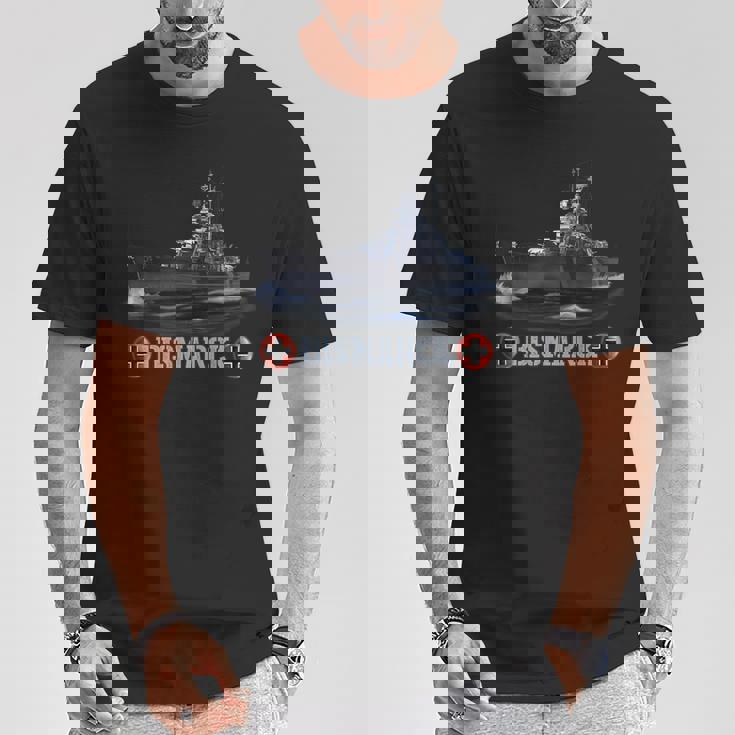 第二次世界大戦のドイツ戦艦ビスマルク Tシャツ 面白い贈り物
