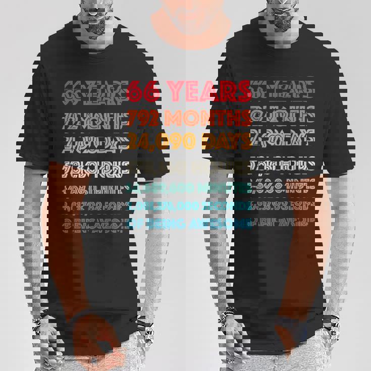 素晴らしい66歳の誕生日プレゼント 面白い レトロ 66歳の誕生日 Tシャツ 面白い贈り物