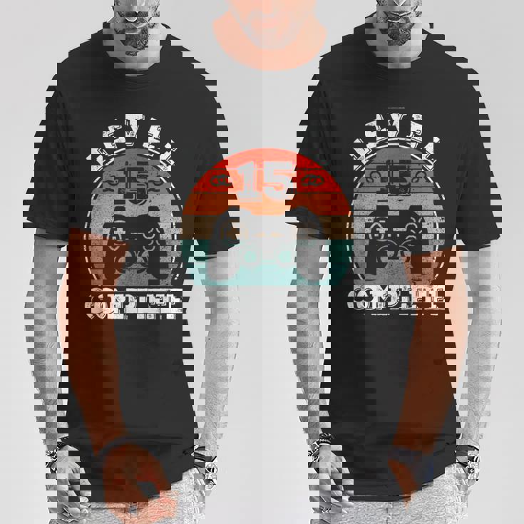 結婚15周年記念 15年目の結婚記念日 結婚15年目 Level 15 Complete Tシャツ 面白い贈り物