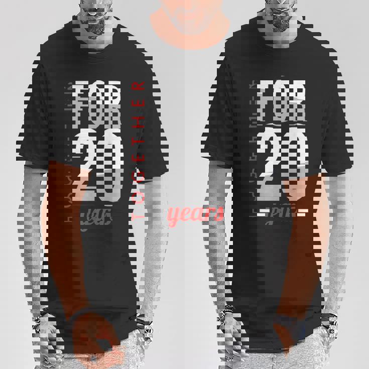 結婚20周年 結婚記念日 磁器 結婚記念日 Tシャツ 面白い贈り物