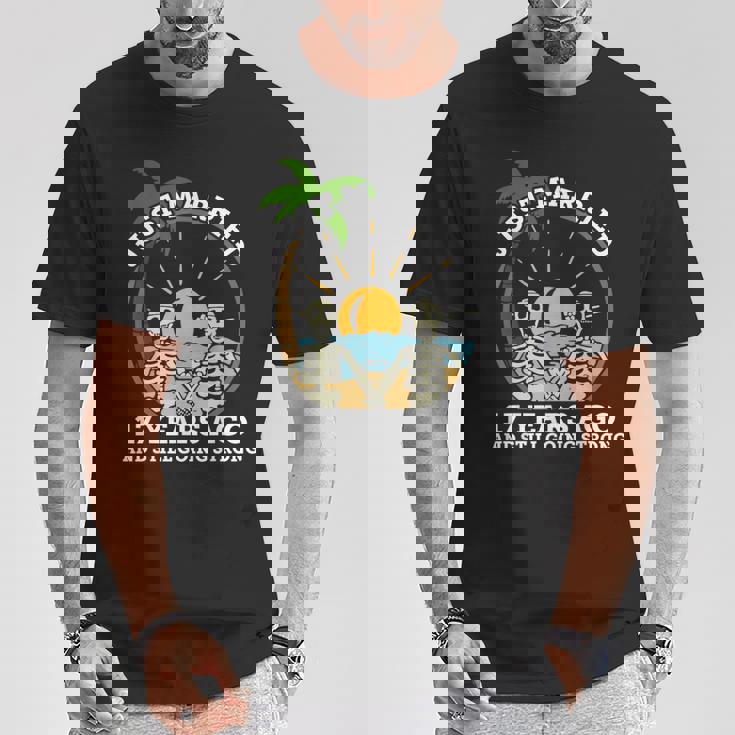 結婚記念日 カップル 結婚17年前 スケルトン Tシャツ 面白い贈り物