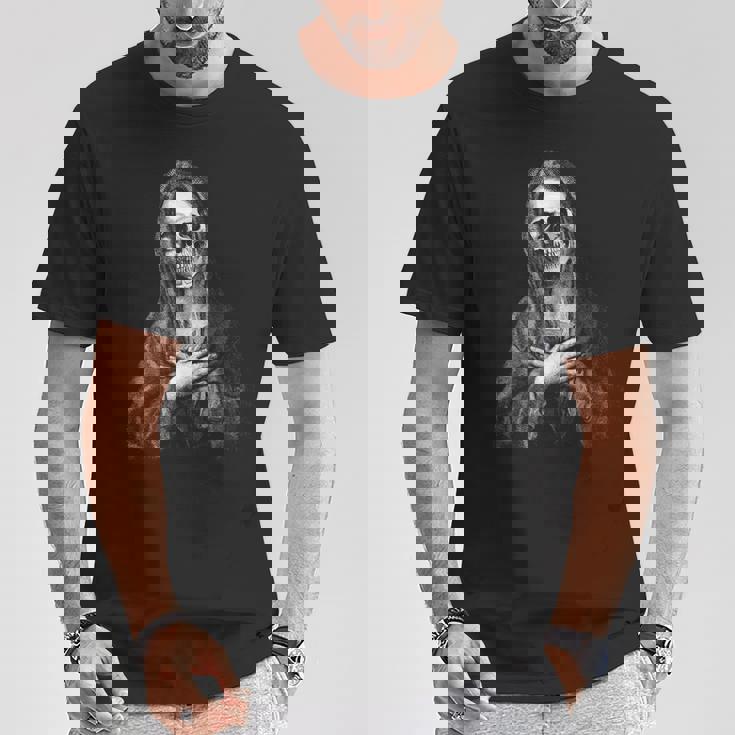 聖なる聖母マリア 神の母 不気味な思い出 森の頭蓋骨 Tシャツ 面白い贈り物