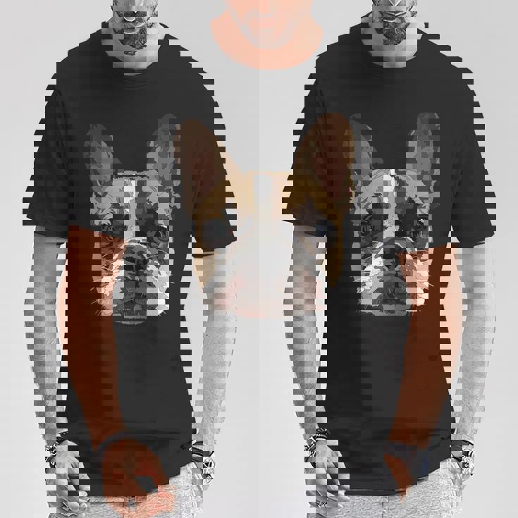 芸術的なフレンチドッグ愛好家フレンチブルドッグ Tシャツ 面白い贈り物