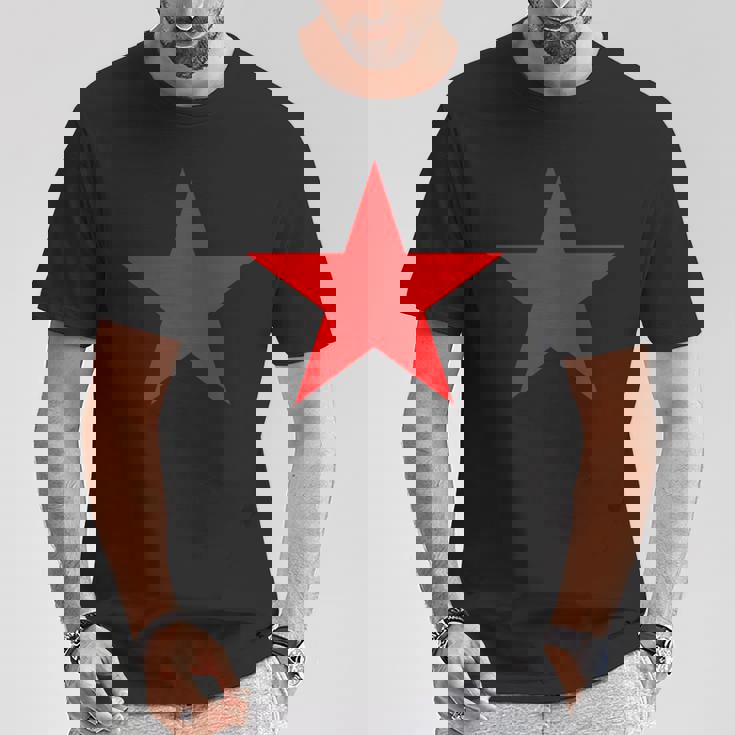 複数の色の赤い星 長袖tシャツ Tシャツ 面白い贈り物