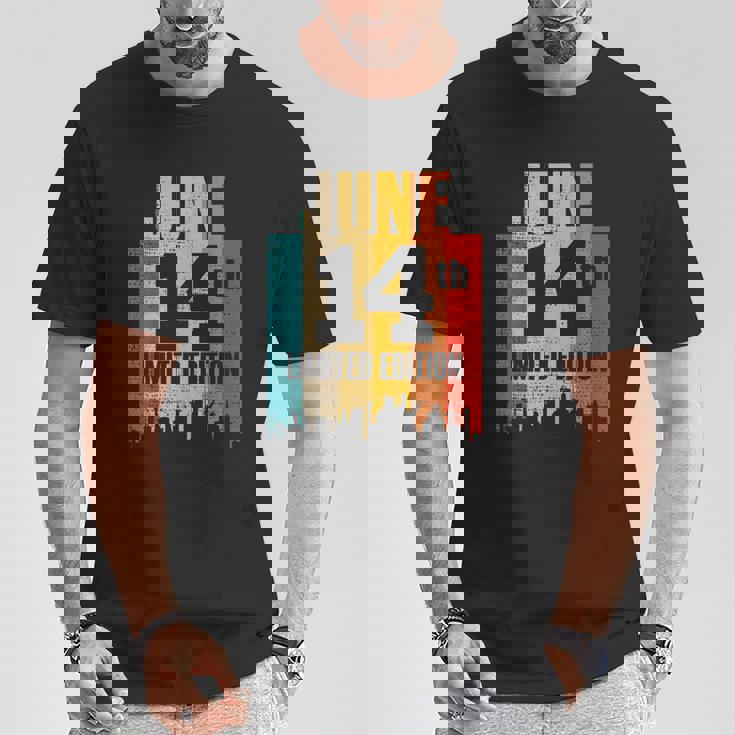 誕生日 6 月 14 日 レトロ ヴィンテージ Tシャツ 面白い贈り物
