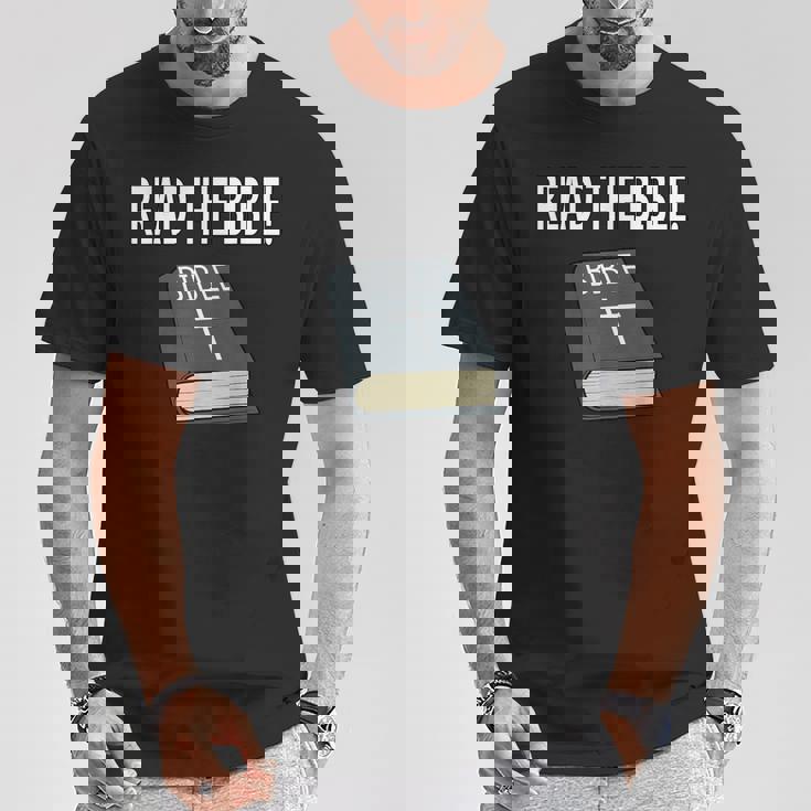 読む 聖書 信仰 キリスト教 イエス・キリスト Tシャツ 面白い贈り物