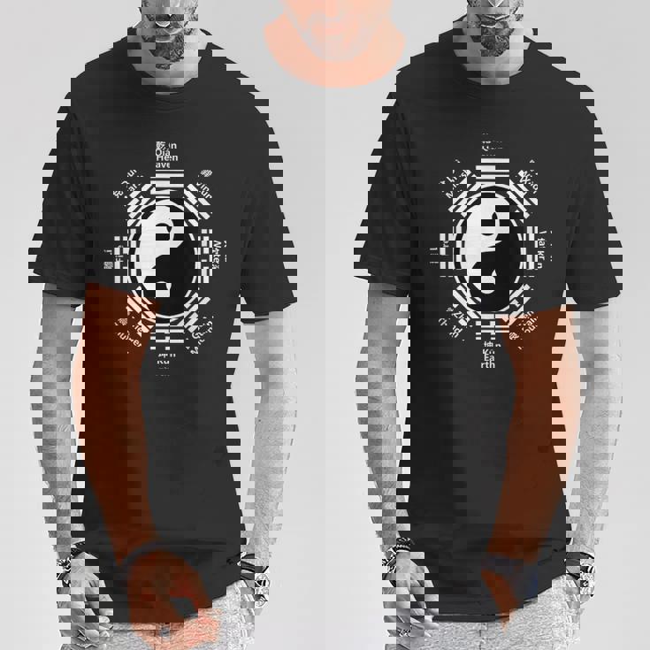 陰陽中国太極拳ギフト風水八卦カンフー Tシャツ 面白い贈り物