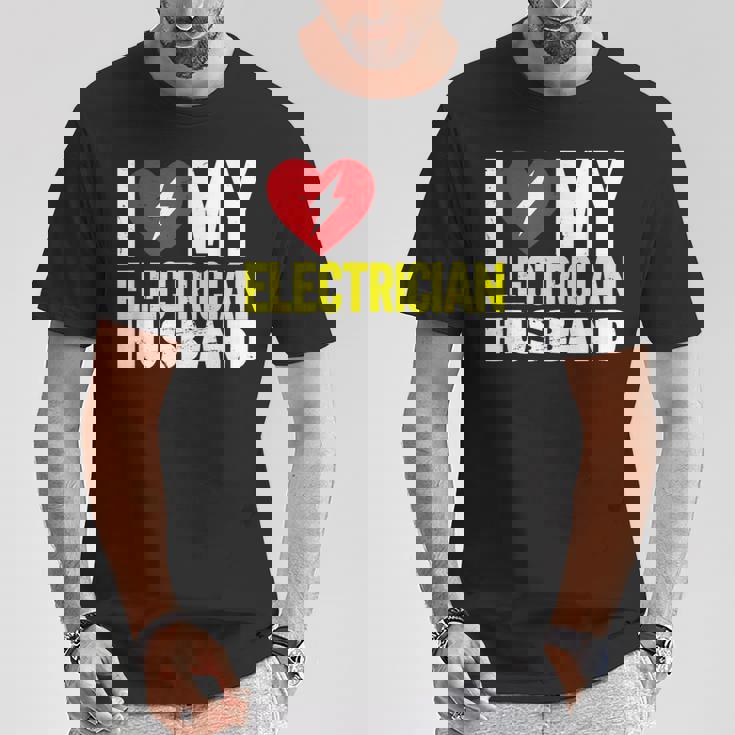 電気技師の夫が大好き Tシャツ 面白い贈り物