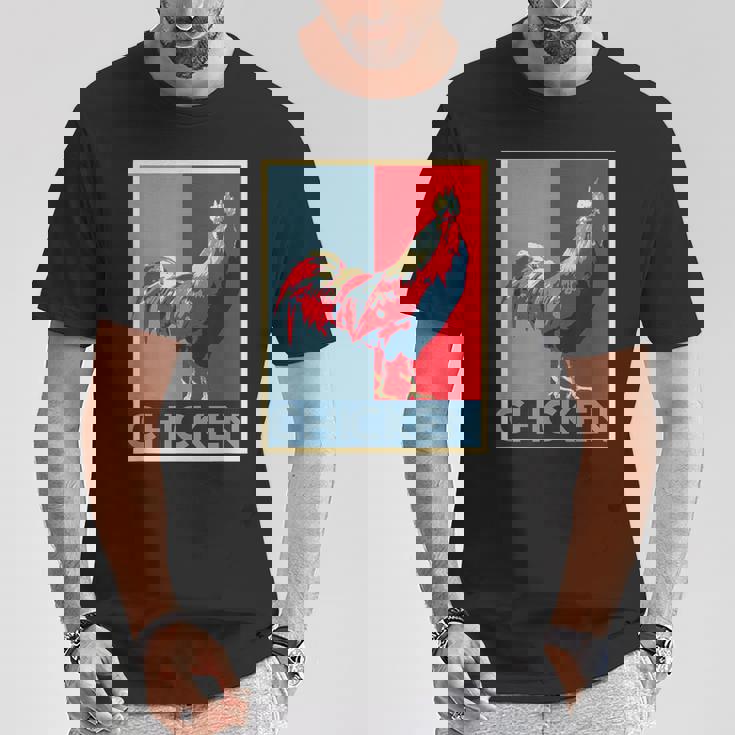 面白いtシャツ にわとり 鶏 鳥 メンズ おもしろ 面白い 服 おもしろグッズ ネタ ポスター チキン Tシャツ 面白い贈り物