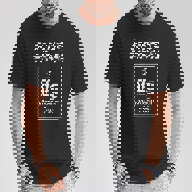 面白いtシャツ マグネシウム 周期表 化学 ネタ 服 おもしろ 元素 メンズ ネタ 科学 理系 ダジャレ Tシャツ 面白い贈り物