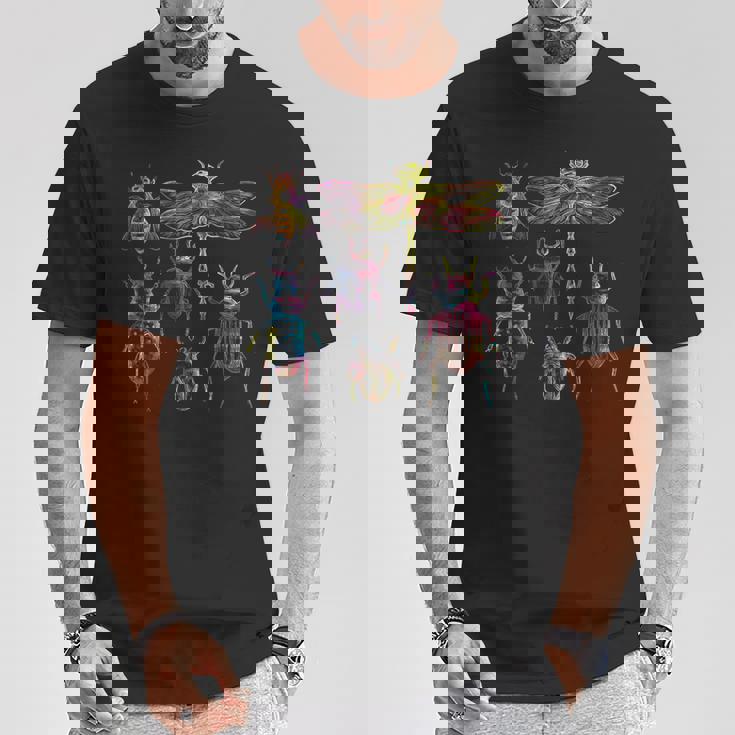 鮮やかなカラフルな昆虫 – 虫好き昆虫学者グラフィック Tシャツ 面白い贈り物