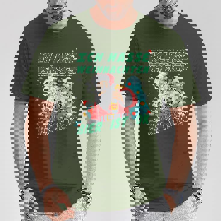 Lustiges I Hate Christmas Ich Hasse Weihnachten Bier Ist Ok T-Shirt Lustige Geschenke