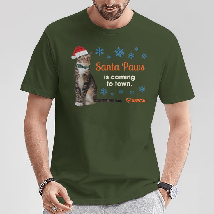 Santa Paws Cat T-Shirt Unique Gifts