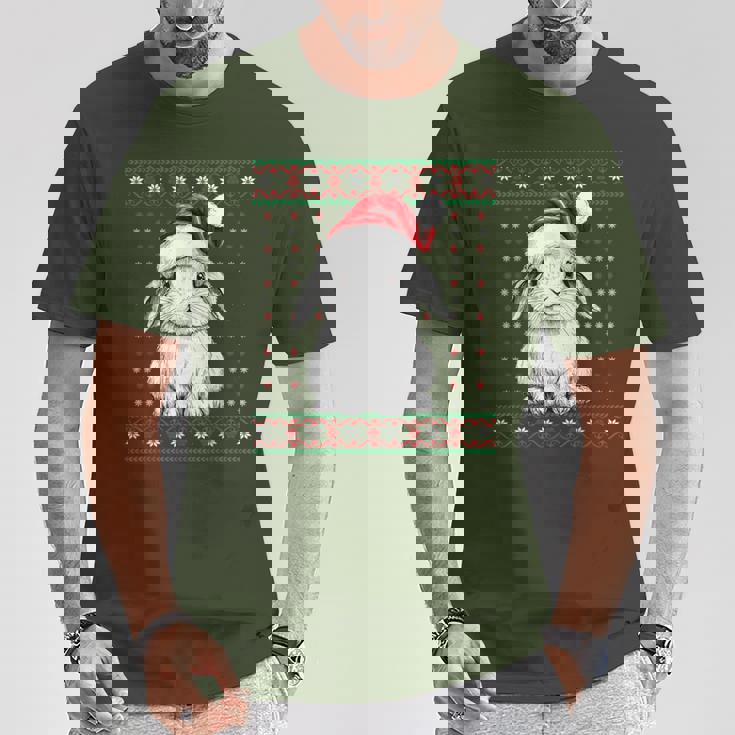 Ugly Christmas Sweater Rabbit Lover Santa Hat Holiday T-Shirt Personalized Gifts Ugly Christmas Sweater Rabbit Lover Santa Hat Holiday T-Shirt Personalized Gifts