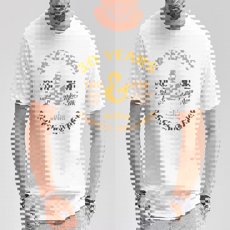 30年 一緒に完成 30周年 おそろい カップル Tシャツ 面白い贈り物