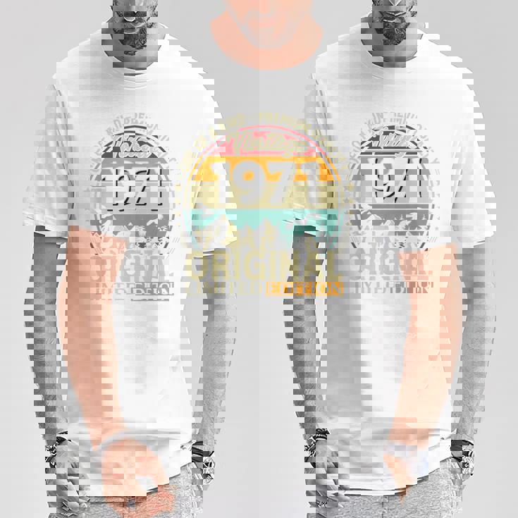 55歳 誕生日 男性女性intage 1971年1971年生まれ レトロデザインブランド Tシャツ 面白い贈り物