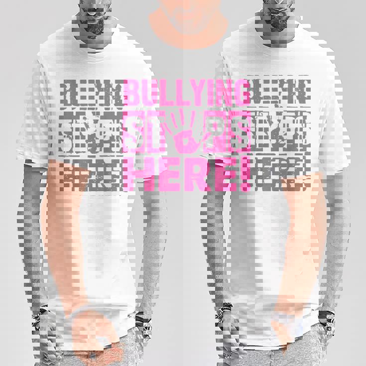 Bullyingtop Here ピンクシャツデー Tシャツ 面白い贈り物