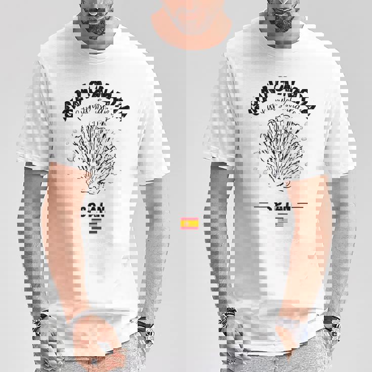 Gran Canariahell Bandera España Almeja España Islas Canarias Camiseta unisex Regalos divertidos