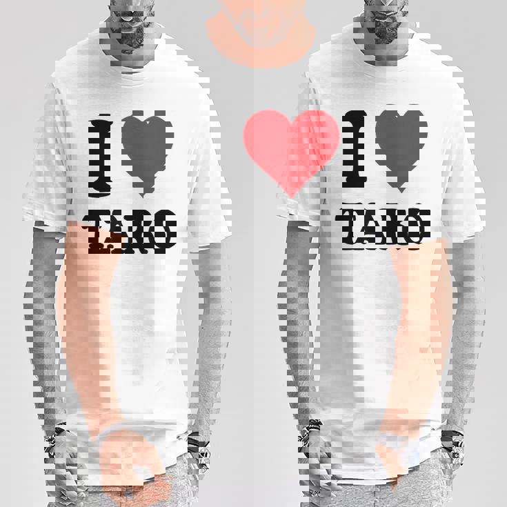 I Heart Taro 名 I Love パーソナライズ Tシャツ 面白い贈り物