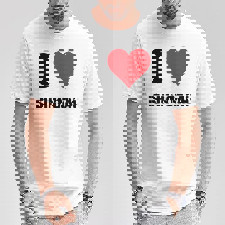 I Heart 石巻ジャパンラブ 日本のお土産品 Tシャツ 面白い贈り物