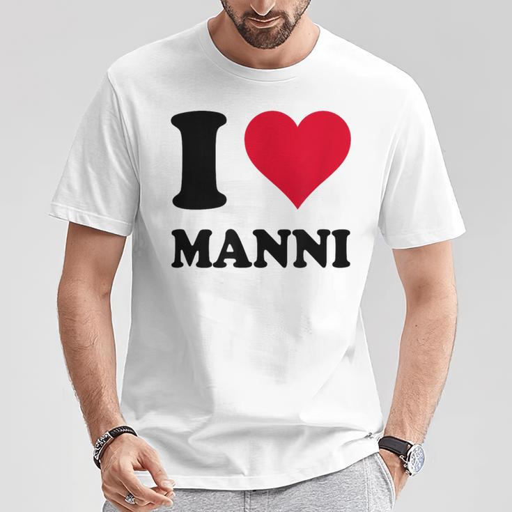 J'aime Le Manni T-Shirt Cadeaux drôles