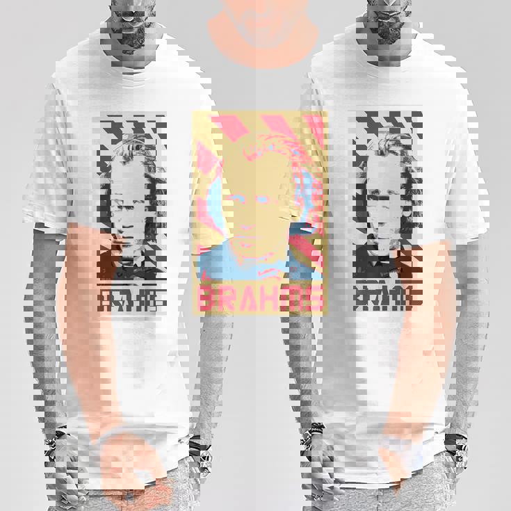 Johannes Brahms クラシック音楽の作曲家 レトロ調 Tシャツ 面白い贈り物