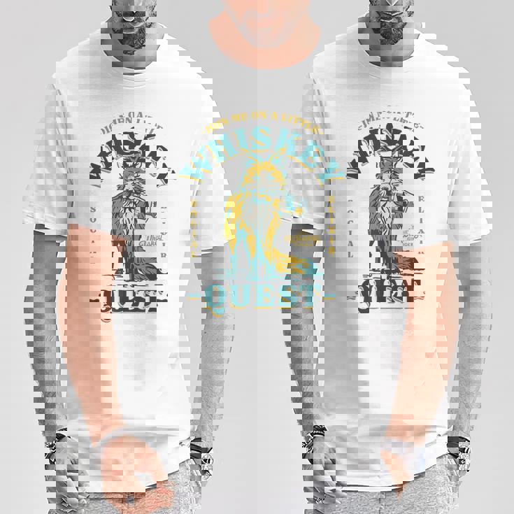 Join Me On A Whiskey Quest Cute Fox メンズ バーボンシャツ ギフト Tシャツ 面白い贈り物
